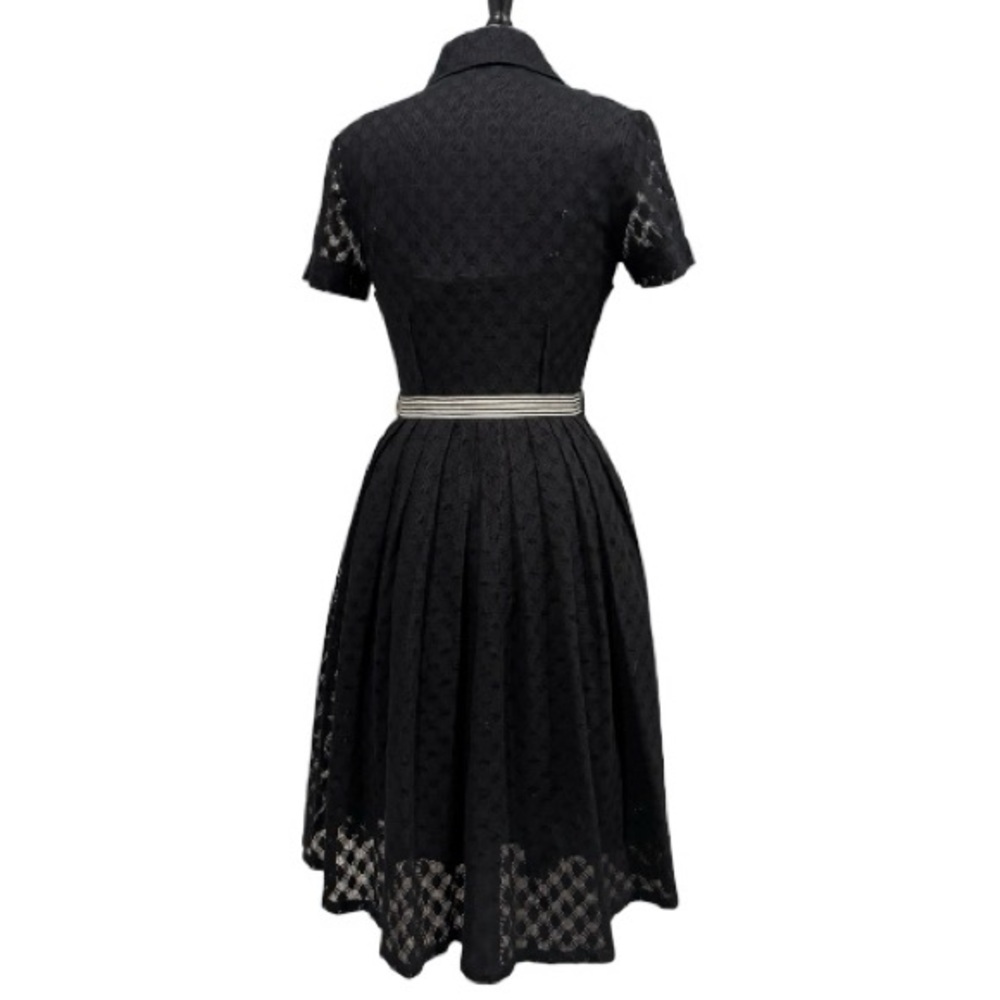 Plenty by Tracy Reese Black Lace Retro Shirtwaist Dress Size 6 - Picture 6 of 12